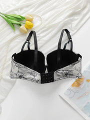 Women's Sexy Mesh Flower Plus Size Bra
