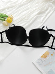 Women's Sexy Mesh Flower Plus Size Bra