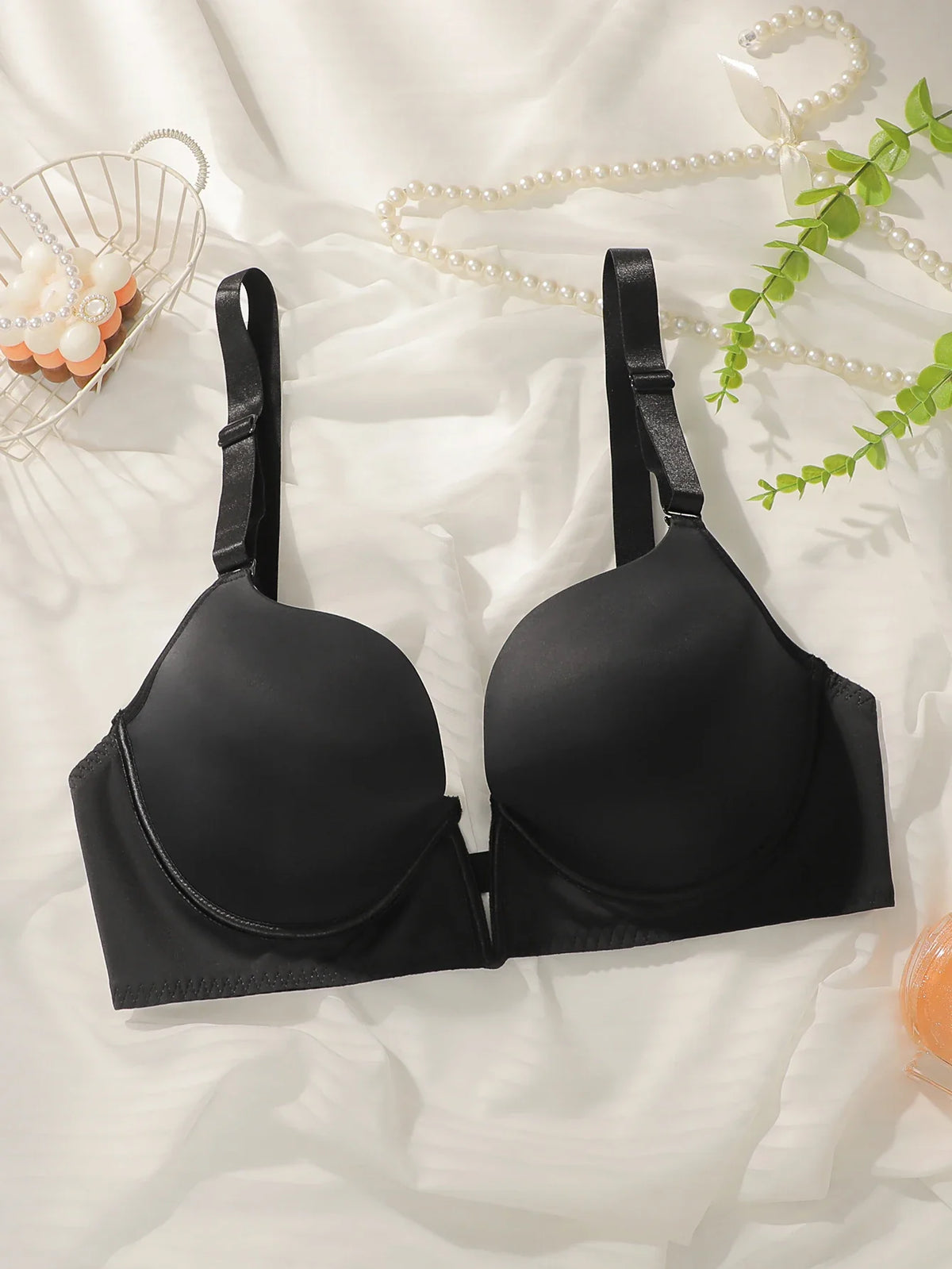 Women's Sexy plus Size Deep V Adjustable Strap Bra