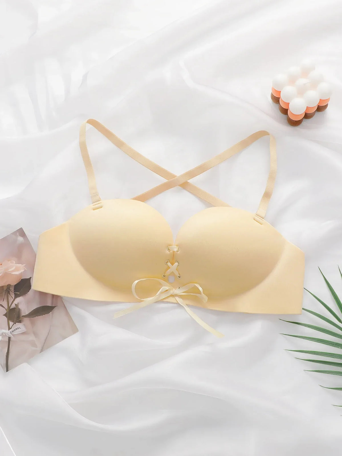 Women's drawstring strap 3/4 seamless Bra