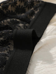 Women's embroidered lace flower plus size Bra