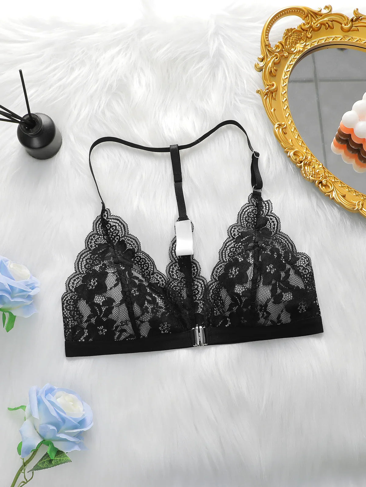 Women's front buckle lace Underwear