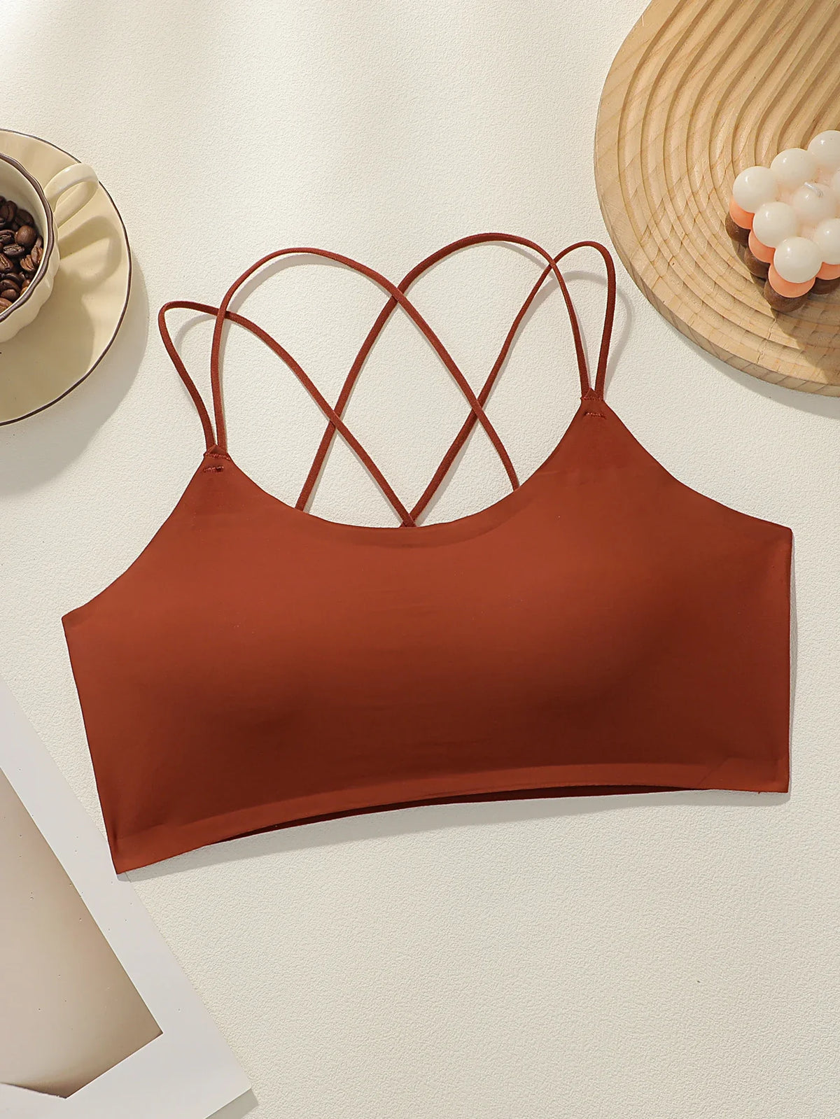 Women's ice silk detachable cup Bra