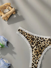 Women's leopard print lace Underwear