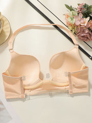 Women's neck hanging buckle sexy deep U-cup Bra