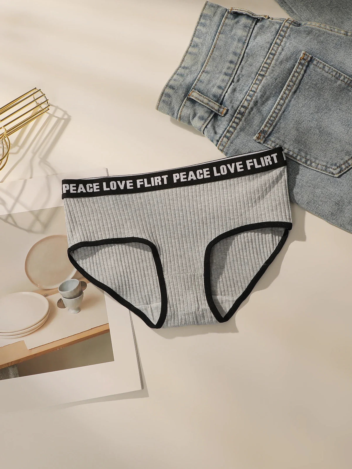 Women's pure cotton solid color Underwear