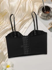 Women's rhinestone vest with comfortable gathering steel ring and chest cushion style wrapped chest bottom strap MR2996