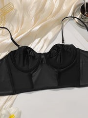 Women's rhinestone vest with comfortable gathering steel ring and chest cushion style wrapped chest bottom strap MR2996
