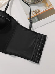 Women's rhinestone vest with comfortable gathering steel ring and chest cushion style wrapped chest bottom strap MR2996
