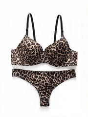 Women's sexy Set leopard print lingerie