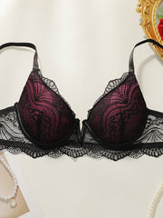 Women's sexy deep V-embroidered lace lingerie
