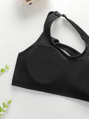 Women's sexy diagonal cross shoulder strap vest Bra