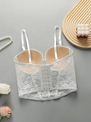 Women's sexy embroidered fishbone lace Bra