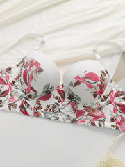 Women's sexy embroidered floral lingerie