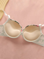 Women's sexy embroidered flower Bra