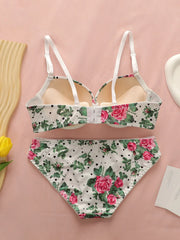 Women's sexy embroidered flower Bra