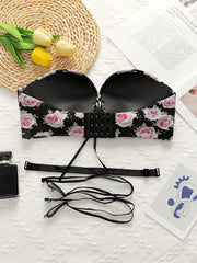 Women's sexy embroidered flower Underwear
