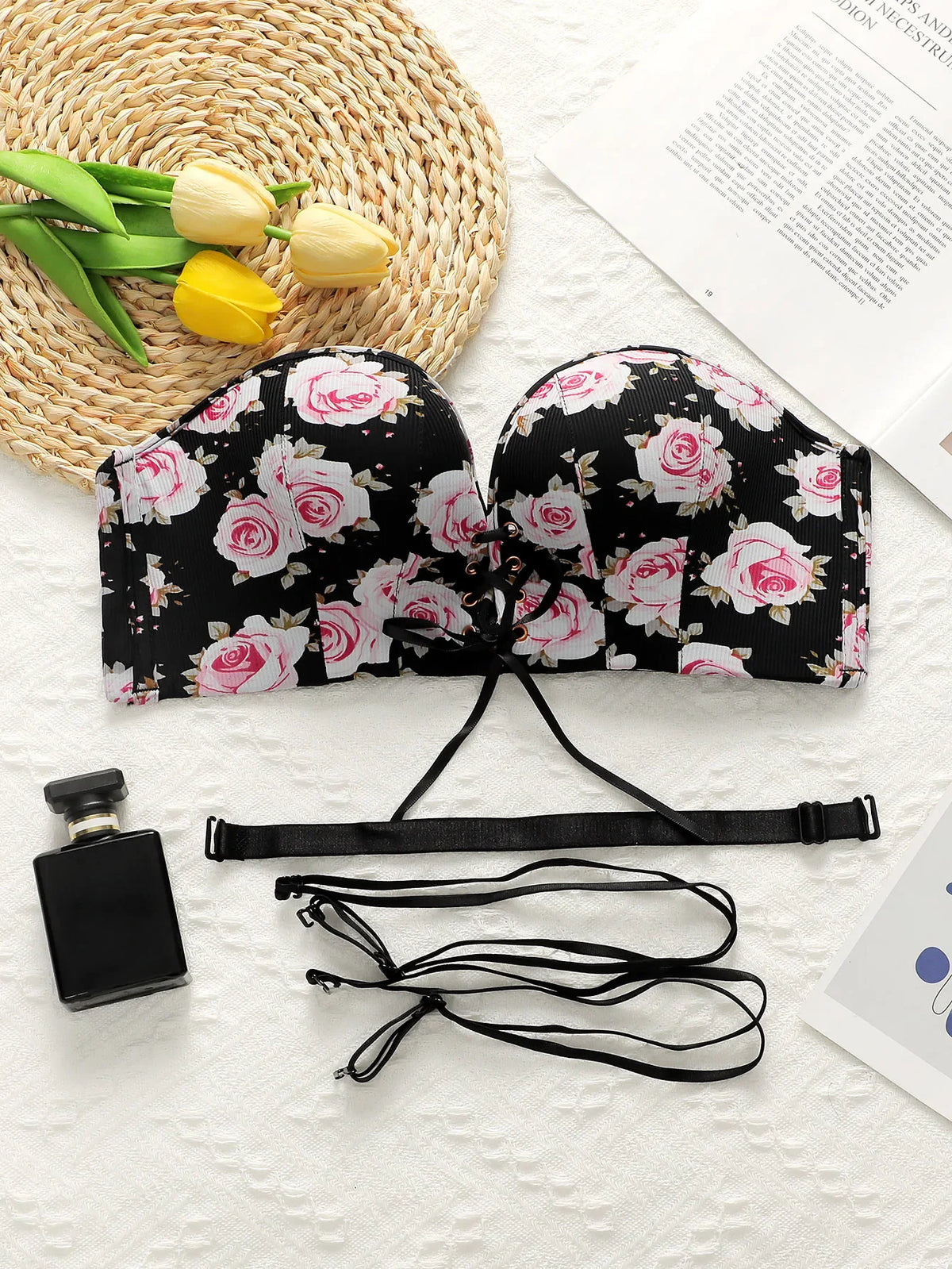 Women's sexy embroidered flower Underwear