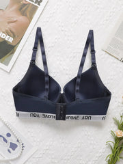Women's sexy embroidered letter belt Bra