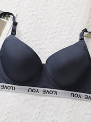 Women's sexy embroidered letter belt Bra