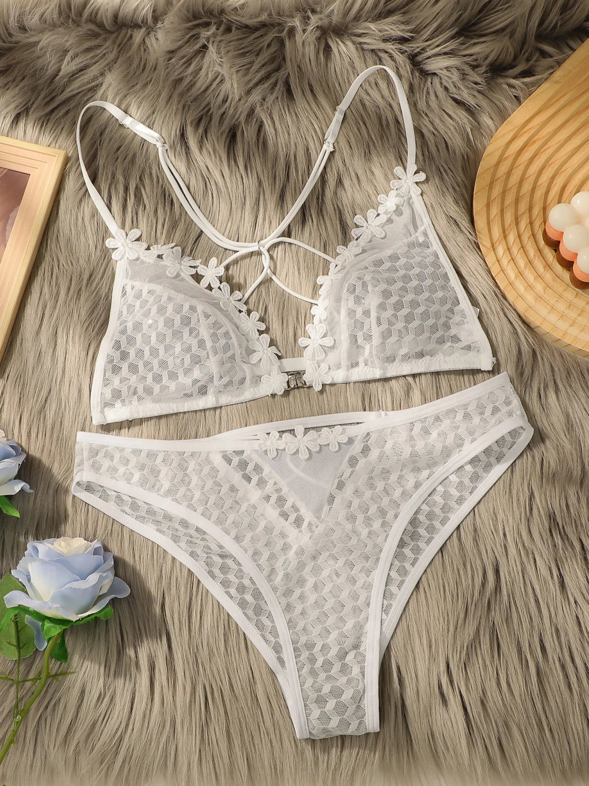 Women's sexy lace floral lingerie