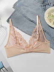 Women's sexy lace flower Bra