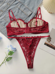 Women's sexy lace flower plus size lingerie