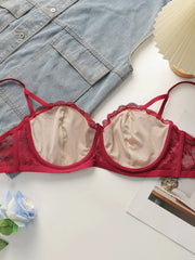 Women's sexy lace flower plus size lingerie