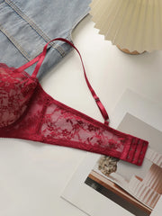 Women's sexy lace flower plus size lingerie