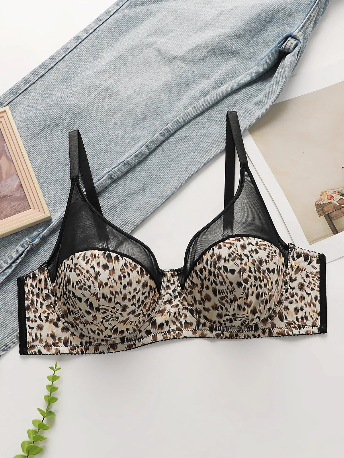 Women's sexy leopard print plus size Underwear