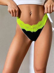 Women's sexy patchwork lace Thong