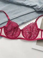 Women's sexy pink leopard print lace Bra