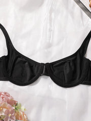 Women's sexy solid color fabric soft Underwear