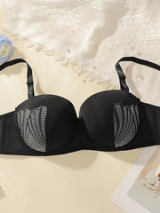 Women's sexy solid color lace plus size Bra