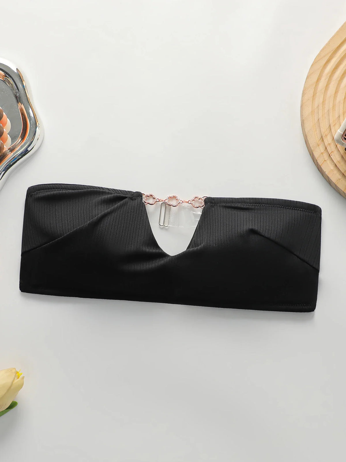 Women's sexy strapless U-shaped detachable Bra