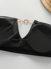Women's sexy strapless U-shaped detachable Bra