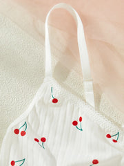 Young Girls Printed Homewear Night Cute Stretch Top And Panty Underwear