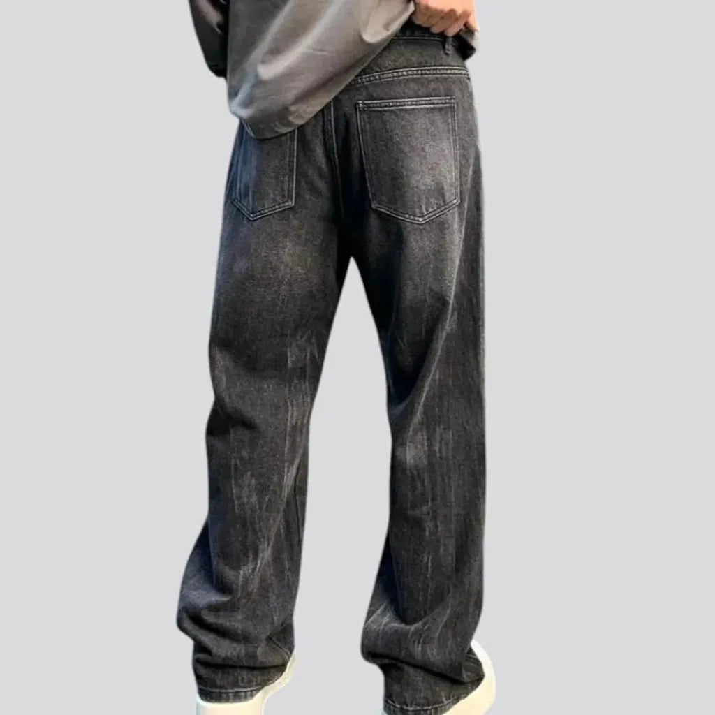 Mid rise baggy vintage jeans for men
