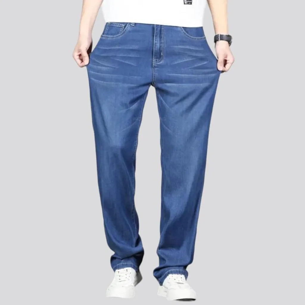 Lyocell men's high-waist jeans