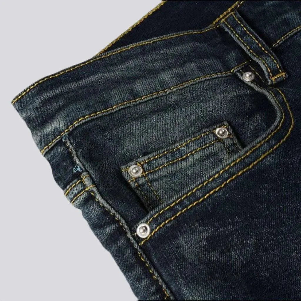 Distressed grunge jeans for men