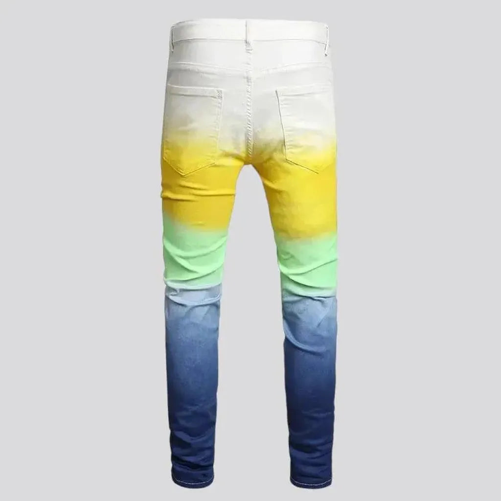 Multi-color jeans for men