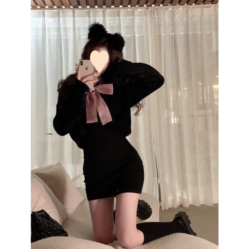 Aesthetics Kawaii Sweet Sailor Bow Dress ME06