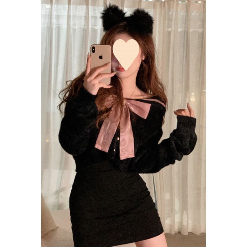 Aesthetics Kawaii Sweet Sailor Bow Dress ME06