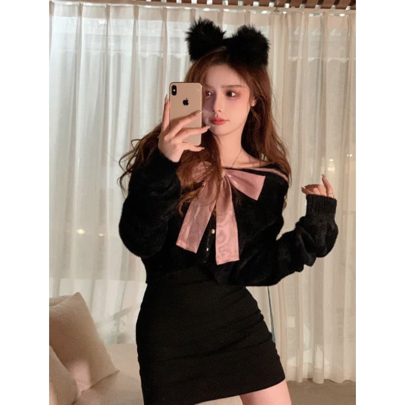 Aesthetics Kawaii Sweet Sailor Bow Dress ME06