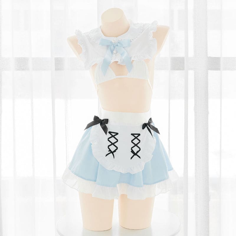 Alice in Wonderland Inspired Sexy Maid Blue Dress