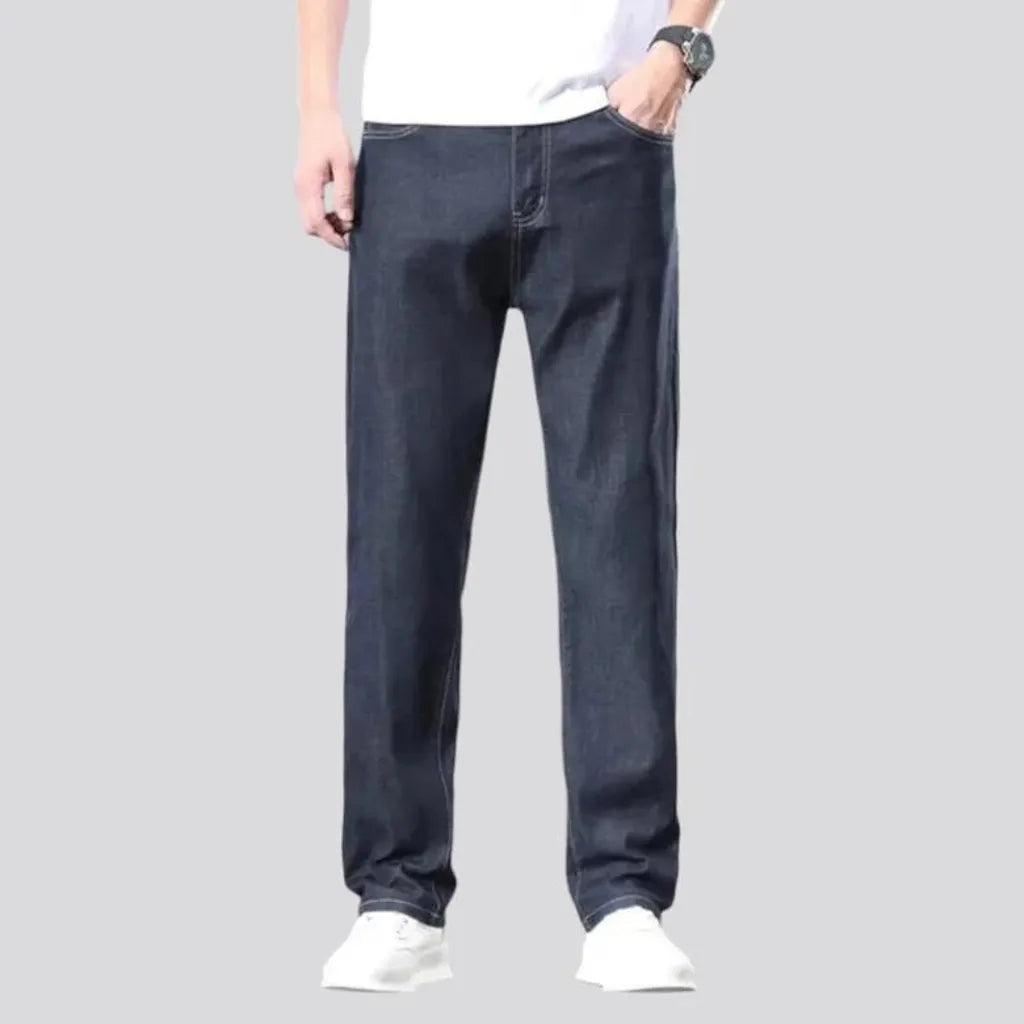 Light-wash stonewashed jeans for men