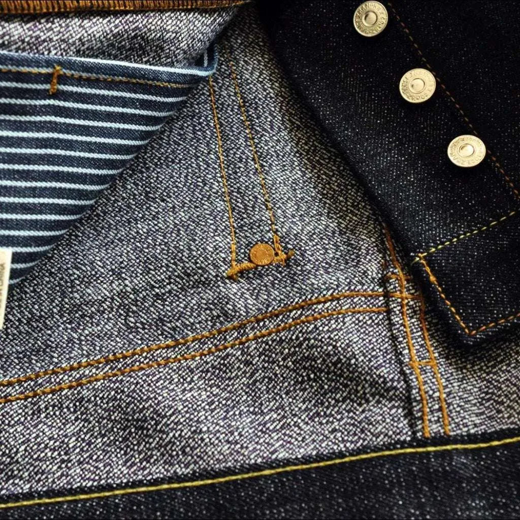 High-waist 16.5oz selvedge jeans for men