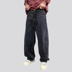 Vintage acid pattern street style men's jeans