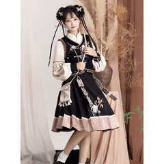 Black Cloud Cheongsam Dress