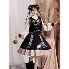 Black Cloud Cheongsam Dress